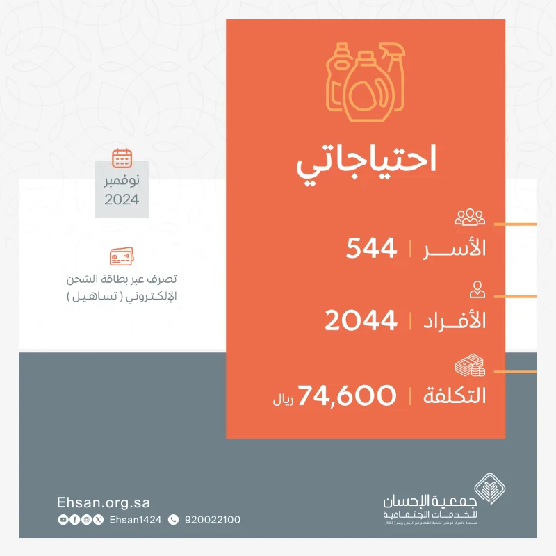 صرف احتياجاتي لـ شهر نوفمبر 2024
